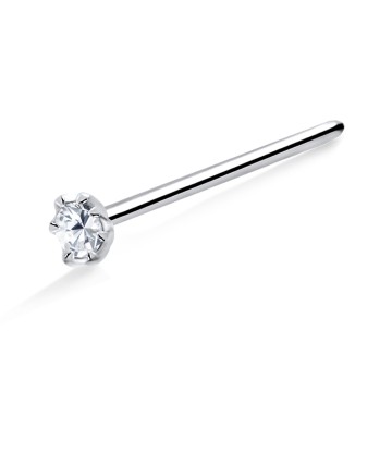 Stone Silver Straight Nose Stud NSKA-653